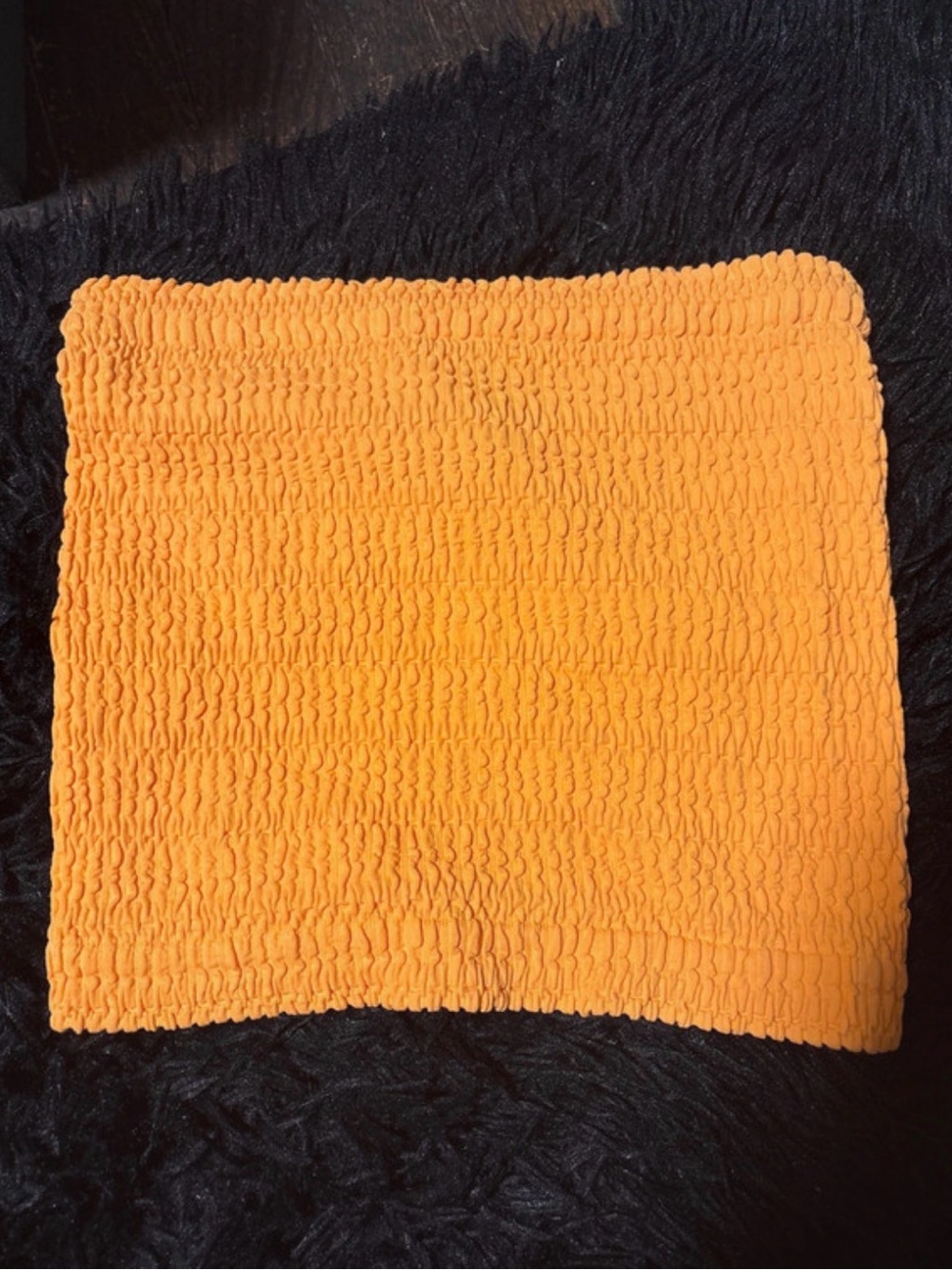 Orange Smocked Tube Top